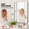 VEVOR Wall Mounted Makeup Mirror, 0.15" Thick, 24" x 36" Mirror with Aluminium Alloy Frame & Explosion-Proof Film, Scratch-Resistant Mirror, Black - 3 of 4