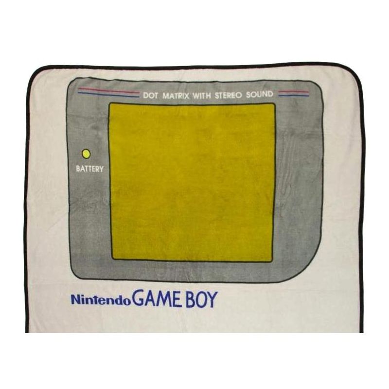 Nintendo Game Boy Handheld Game Console Fleece Throw Blanket 45" X 60" Multicoloured, 2 of 5