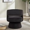 Lirago 27" Wide Black 360° Swivel Barrel Chair Velvet Accent Armchair - 4 of 4