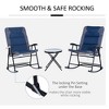 PAGED Outdoor Rocking Chair Set Foldable Beach Chairs with Steel Frame for Porch, Beach, Picnics, Balcony - 3 of 4