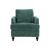 Deja Wood Frame Chenille Accent Chair, Modern Armchair for Living Room - Maison Boucle - 3 of 4