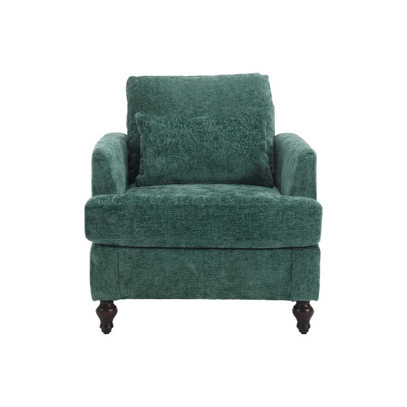Deja Wood Frame Chenille Accent Chair, Modern Armchair for Living Room - Maison Boucle, 3 of 10