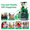 Aeitto Cold Press Juicer, Juicer Machines with 3.3" Large Feed Chute,Avocado Green - 2 of 4