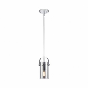 Pilaster II Cylinder - 1 Light Pendant In Contemporary Style-9.5 Inches Tall and 5 Inches Wide - 1 of 1
