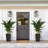 Tall Planter Set of 2 Large Rattan Flower Pot with 2 Trays & a Water Level Monitor - 3 of 4