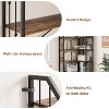 Corner L-Shaped Bookshelf, Industrial-Style Corner Shelving Five-Tier L-Shaped Bookshelf with Bead-Decor Design Suitable for Living Rooms - 2 of 4