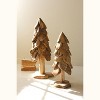 Rustic Teak Christmas Tree – 31.5"H Handmade Holiday Tabletop Decor (Large) by Kalalou - 3 of 3