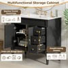 Dexmalle Modern 36" Black Bathroom Vanity with Adjustable Shelves - 4 of 4