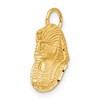 Black Bow Jewelry 14k Yellow Gold Satin and Diamond Cut King Tut Charm - 4 of 4