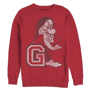Men's Snow White and the Seven Dwarfs Athletic Grumpy Sweatshirt - 1 of 4