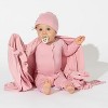 Bellabu Bear Baby Dusty Rose Bamboo Convertible Footie - 4 of 4