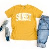 The Juniper Shop Varsity Sunset Chaser Youth Short Sleeve Tee - S - Mustard - 4 of 4
