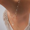 HTUTWOO Gold Pearl Necklaces for Women, 14K Gold Plated Dainty Layered Pearl,Cute Pearl Choker Gold Necklace Gifts for Women Gold Trendy Jewelry Gifts - 3 of 4