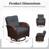 2-Piece Set Outdoor PE Rattan Rocking Chair with Cushions - 3 of 4
