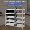 Storage Shelves, 5 Tier Stainless Steel Shelving Organizer, Heavy Duty Garage Shelving Unit, Stable Shelves Organizer for Home, Kitchen,Closet,Office - 2 of 4