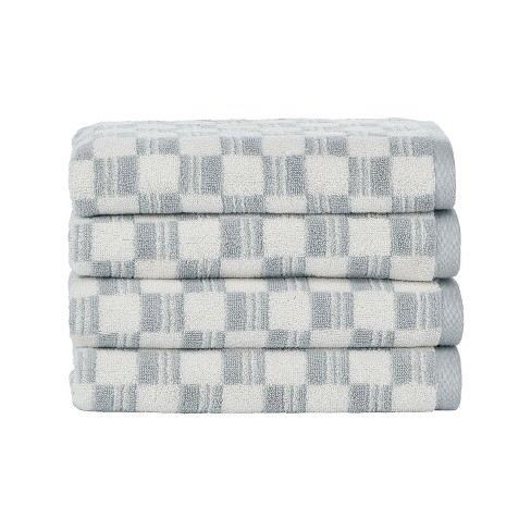 Nate Home By Nate Berkus Cotton Jacquard Hand Towel Set/4 - Heron/pearl