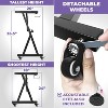 Liquid Stands Keyboard Stand w/ Wheels - Black Z Style Adjustable & Portable Piano Stand for 54-88 Key Electric Pianos - Rolling Keyboard Stand - 3 of 4