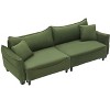 CAVINAS Couches for Living Room Pull Out Sofa Bed Corduroy Couch Foldable Convertible Sleeper Loveseat with Pillow - 4 of 4