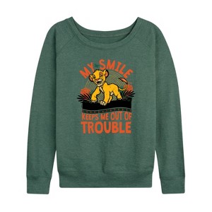 Women's - Disney - The Lion King Lightweight French Terry Wide Neck Long Sleeve Shirt - 1 of 4