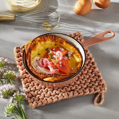 7&#34; Rope Trivet Marled Terracotta Orange - Figmint&#8482;