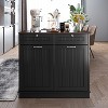 Two-Compartment Tilt-Out Trash Cabinet, Pet Proof Kitchen Trash Cabinet, Free Standing Laundry Sorter Cabinet, Laundry Hamper - 3 of 4