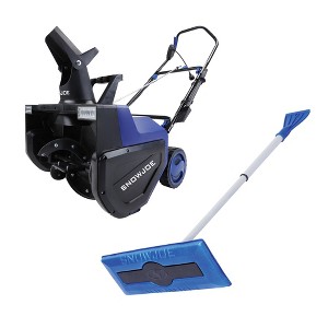 Snow Joe 15A Electric Snow Blower & Windshield Ice Scraper Broom Combo, Blue - 1 of 4