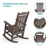 Sonkuki Patio Outdoor 2-Piece Adirondack Rocking Chairs with Big Armrests, Weather Resistant, Easy Installation, Lawn and Backyard - 4 of 4