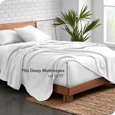 King White Organic Cotton Flannel Sheet Set