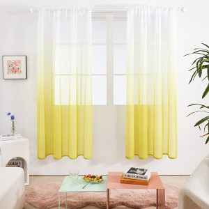 Deconovo Ombre Sheer Curtain Panel Pair(2 Panel) - 1 of 4