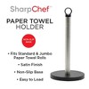 SharpChef Countertop Paper Towel Holder, Weighted Base, Non Slip, Stainless Steel Finish, Rust Proof, Fits Most Size Paper Roll - 2 of 4