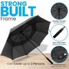 SereneLife 53" Automatic Golf Umbrella - Black - 3 of 4