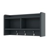 Vynxaria Bedroom Hallway Ready: Detachable Black Independent Coat Closet with Drawers, Cabinets, 7 Hooks - 2 of 4