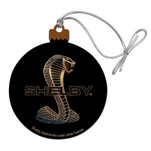 Shelby Cobra Logo Wood Christmas Tree Holiday Ornament - 1 of 4