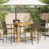 vidaXL Garden Bar Set Brown - 4 Piece - 3 of 4