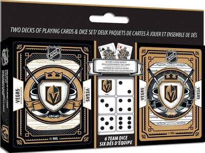 MasterPieces Officially Licensed NFL Las Vegas Raiders 2-Pack Playing cards  & Dice set for Adults