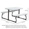 Racxily Folding Kid's Picnic Activity Table for Ages 3-8, White - 2 of 4