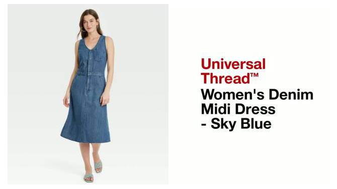 Women's Denim Midi Dress - Universal Thread™ Sky Blue, 2 of 5, play video