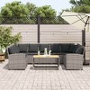 vidaXL Garden Sofa Grey PE rattan, powder-coated steel Large Modular - 3 of 4