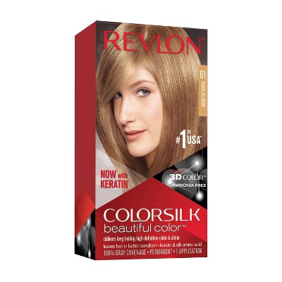 Revlon ColorSilk Beautiful Permanent Hair Color - 4.4 fl oz - 61 Dark Blonde - 1 kit