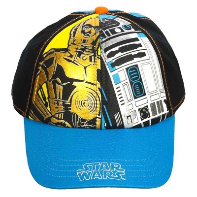 Star Wars Movie Characters R2D2 & C-3Po Printed Panel Youth Snapback Hat