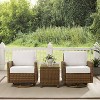 3pc Bradenton Outdoor Steel Swivel Rocking Chairs - Crosley
 - 3 of 4