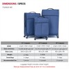 FATMOON 4-Piece Oxford Cloth Suitcase Set with 360° Spinner Wheels - 14", 20", 24", 28" Lightweight Soft-Sided Luggage for Travel - 3 of 4