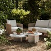 Juju Faux Marble Indoor/Outdoor Round Coffee Table (24"-32") Marble 32"W x 32"D x 10.3"H - 2 of 4
