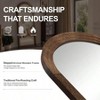 Arched Full Length Mirror with Solid Wood Frame Brown 55x24 Farmhouse Wall Mounted Floor Mirror Vertical Hanging Bedroom - 4 of 4