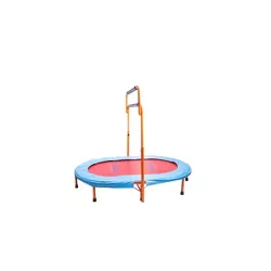 Machrus Bounce Galaxy Mini Oval Rebounder Trampoline with Adjustable Handrail & Dual Jumping Surface - Orange