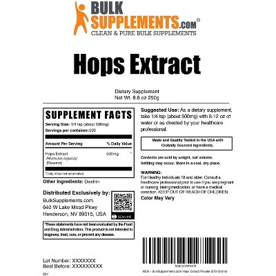 BulkSupplements Hops Extract Powder