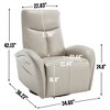 FONTOI Swivel and Rocker Accent Chair with Lumbar Support, Max Swivel Degree 270°, Beige&Grey, 36.23"*42.2"*34.65" - 3 of 4