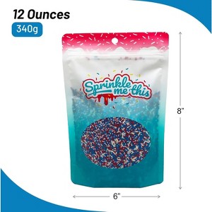 Sprinkle Me This - Patriotic Sprinkle Mix – Red, White & Blue Patriotic Sprinkles –Jimmies, Stars, Nonpareils & Decorative Balls - 1 of 4