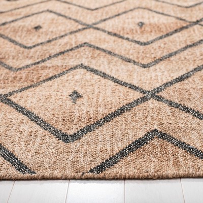 Kilim KLM750 Hand Loomed Area Rug - Natural/Charcoal - 5'x5' - Safavieh.