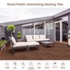 18PCS Interlocking Deck Tiles, 12 x 12 Inch Plastic Outdoor Flooring for Patio, Poolside & Garden, Interlocking Wood Floor Tiles - 2 of 4